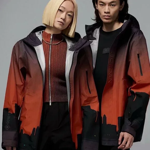 Nike Air Jordan I Jumpman Skyline GORE-TEX Rain Jacket HF9285-010 Large - Picture 6 of 12